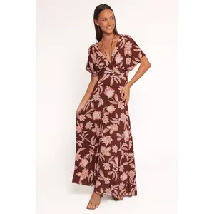 Yolande Midi Dress - Orange Floral