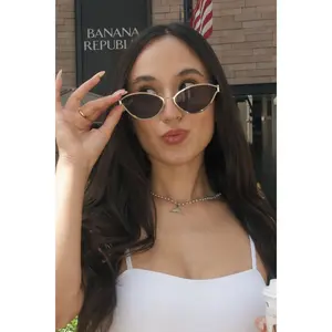 V BY VYE - ELARA Cat-Eye Sunglasses in Luminous Metal Finish with Full UV Protection Durable Copper Frame 62-15-140 mm