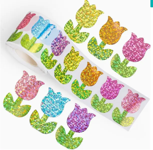Cartoon Laser Cut Sticker Labels for Office Stationery Decoration and Envelope Sealing