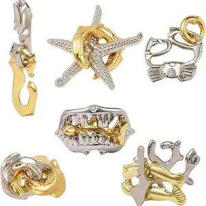 [6pcs Brain Teaser] 6pcs Ocean Series Brain Teaser Puzzle | Party Favorite Board Game, Christmas Gift