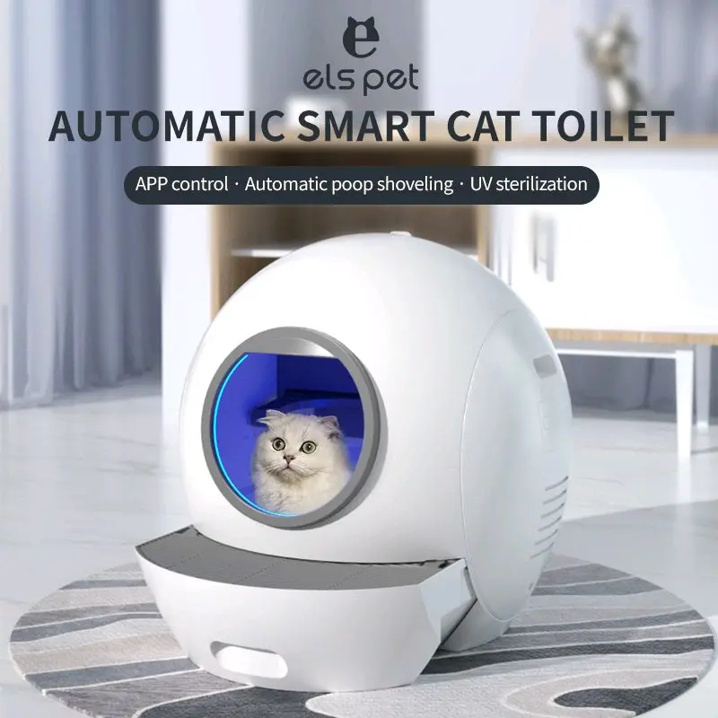 Smart Cat Litter box self-cleaning dustbin combines dustbin and excrement box into one, providing an integrated garbage disposal system. It replaces the traditional drawer method. Even if the cat goes in during the rotation, it will not hurt the cat