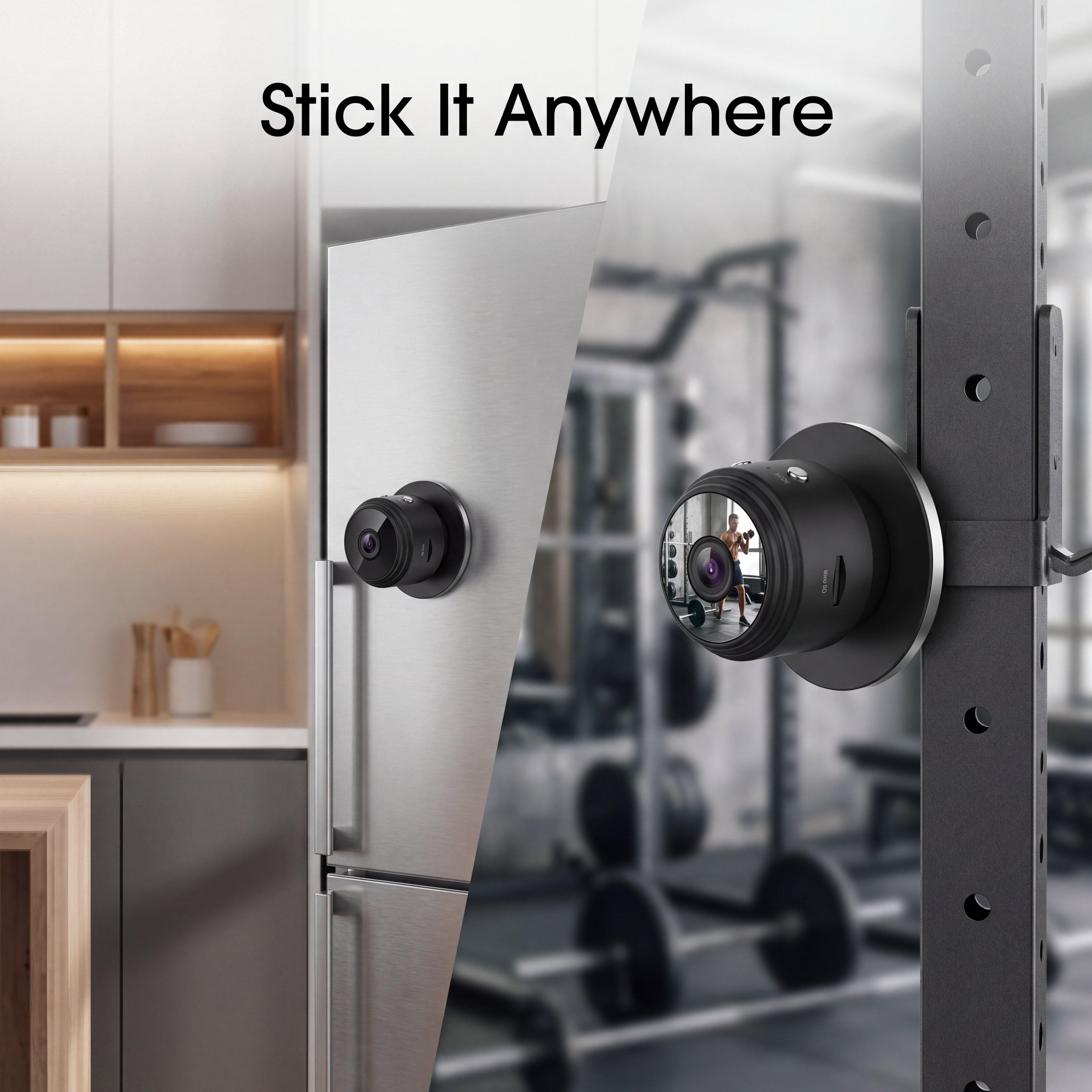 1080P Magnetic Mini Camera | Camera Uses 2.4G WiFi for Live Viewing, Night Vision, SD Card Recording, Portable for Travel, Kids & Daily Use + Free Stand