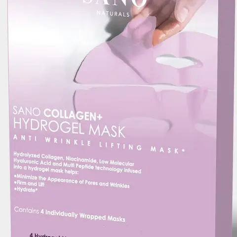 Korean Deep Collagen Hydrogel Mask UPGRADED MASK with 300 Da Hydrolyzed Collagen, Niacinamide, Hyaluronic Acid and Peptides - Changes Color as Actives are Absorbed - Made in Korea