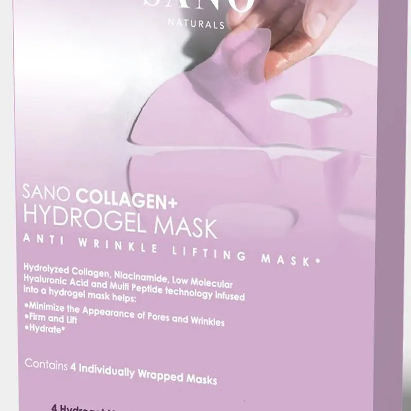 Korean Deep Collagen Hydrogel Mask UPGRADED  MASK with 300 Da Hydrolyzed Collagen, Niacinamide, Hyaluronic Acid and Peptides - Changes Color as Actives are Absorbed - Made in Korea
