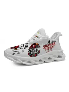 Stranger Things Children's Day Gift New Fashion Hellfire Club boys casual sneakers Girl Children White Shoes mens Woman Girls Pattern Printed Design Thick Sole Durable Sneaker Birthday and Holiday Birthday Holiday Gifts