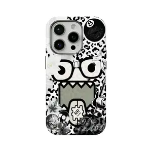 "Sweet & Cool" Cartoon Domo-kun 2-in-1 Phone Case — Compatible with iPhone 12, 13, 14, 15, 16, 17 Series. Drop-Resistant Hard Case with High-Definition Printing and Durable Protection — The Perfect Gift Choice.