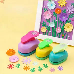Handmade Embossing Tool for DIY Cards and Fabric, Multi-Functional Handheld Embosser with Colorful Floral Design, Perfect for Scrapbooking and Paper Crafts