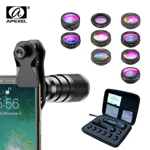 APEXEL 10 in 1 Phone Lens Kit, Phone Camera Lens Kit, Multifunctional HD Photography Lens Kit, Phone Lens Filter, Phone Accessories for iPhone & Android