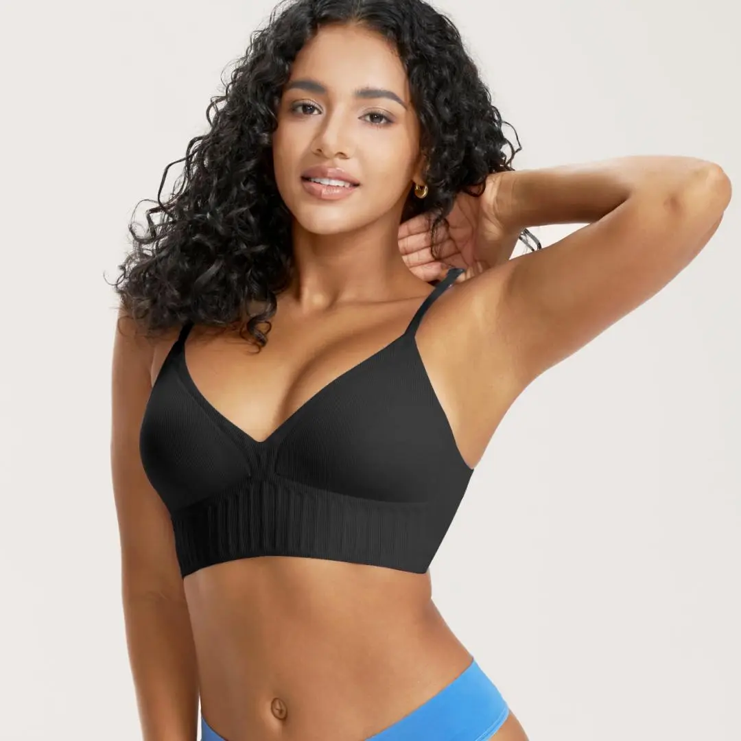 BodyTips Ultra Thin Backless X-Shaped Adhesive Bra with Straps, Ribbed Design, Seamless Smooth Back, No-Show Invisible Strap Detail, Versatile Fit for Womenswear Everyday Work & Evening Party Occasions