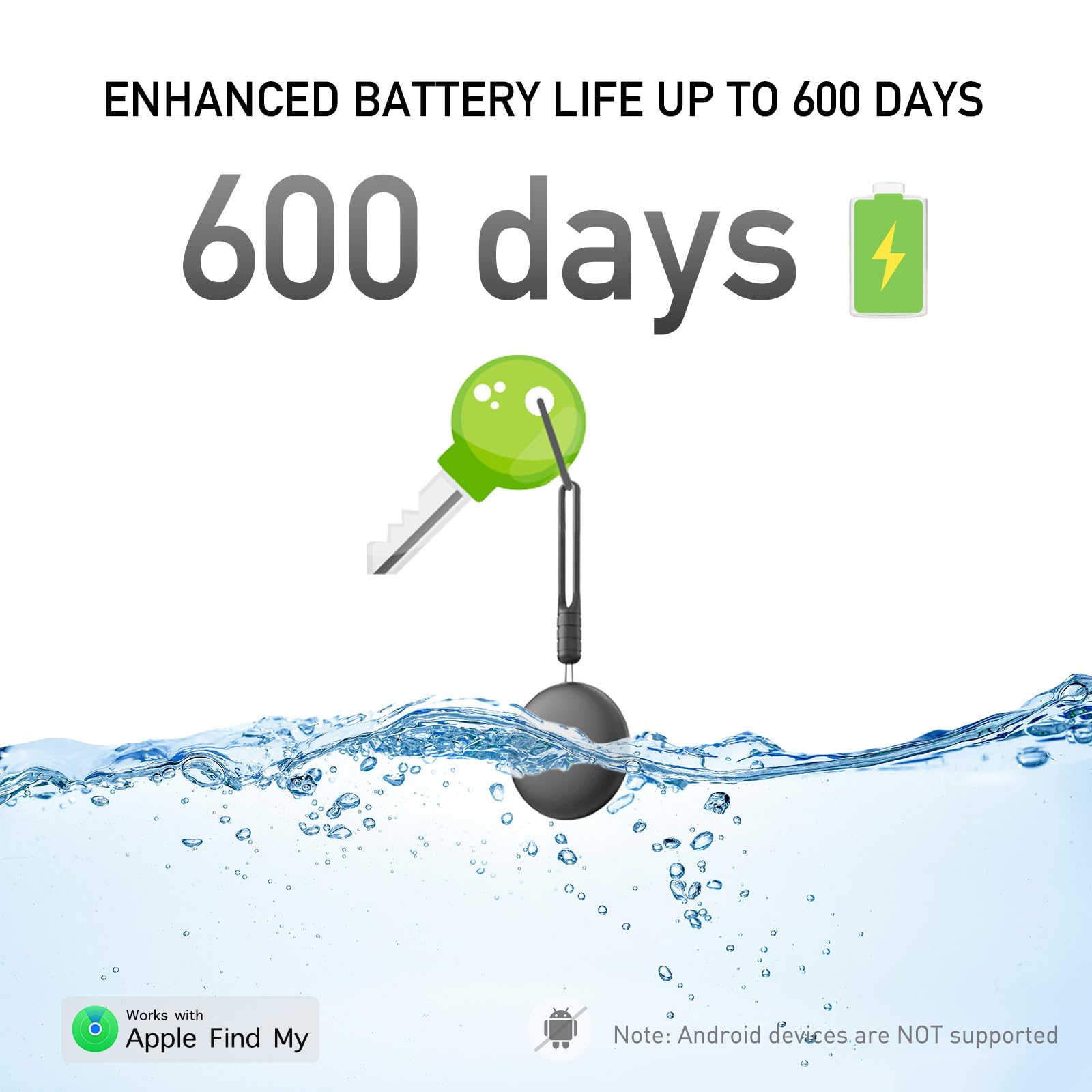 Air Tag Bluetooth Tracker 2-Pack – Find My Tracker for Keys and Luggage (iOS Only)