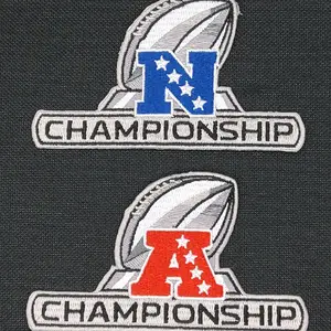 National & American Championship Embroidered Iron-on Patch 4.5 inch