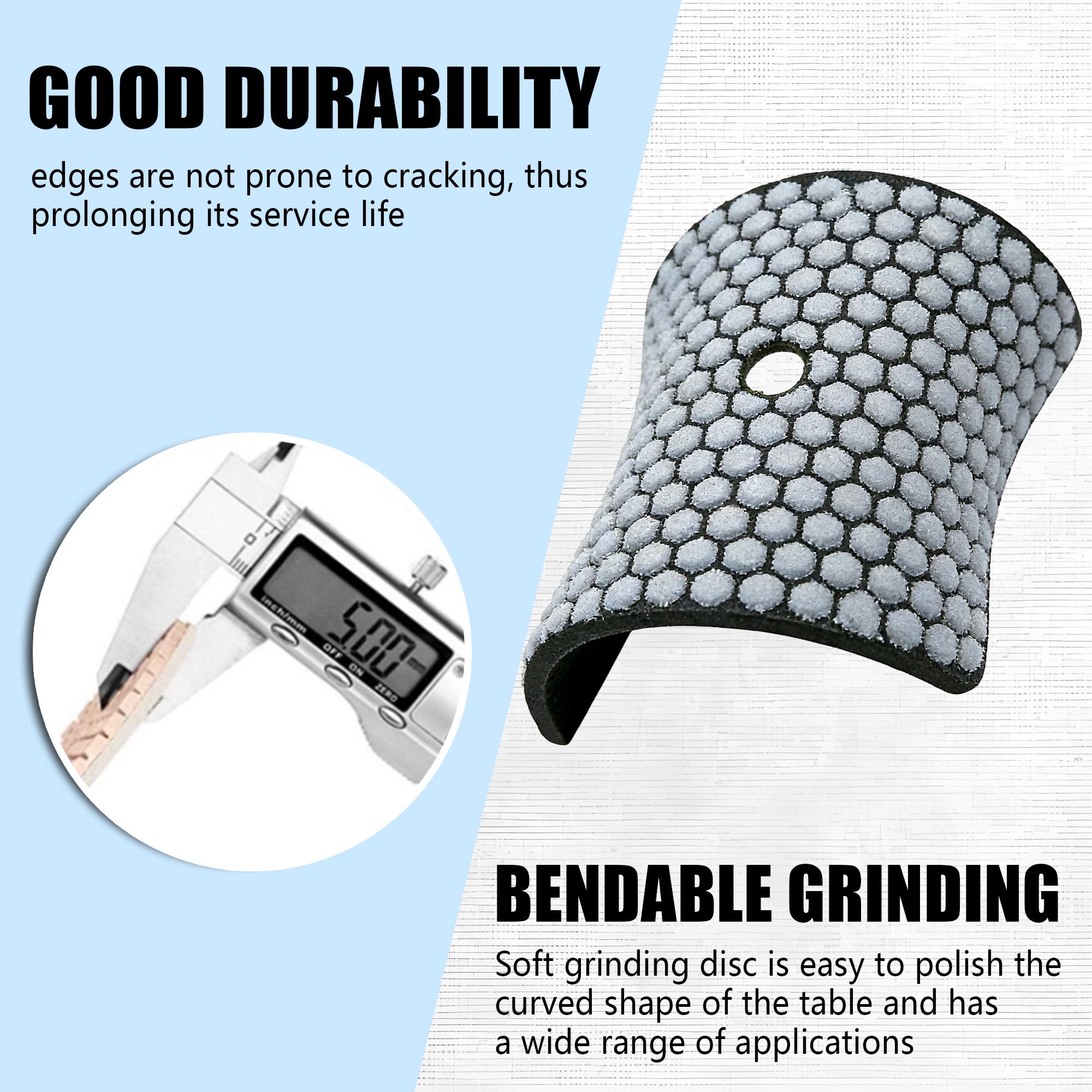 Diamond dry grinding pads for tile stone polishing edge grinding marble granite concrete floor resurfacing flexible hook and loop backing for angle grinder sharp durable