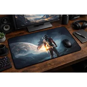 Mass Effect Desk Mat | Sci-Fi Astronaut Gaming Mouse Pad