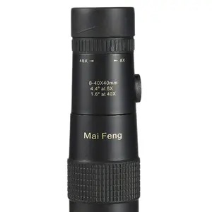 Single Eye Zoom Telescope, Manual Focus, 40mm Objective Lens, Fmc Film, Tripod and Phone Clip, Ideal for Birdwatching, Fishing, Camping, Concerts