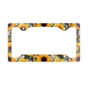 Sunflower License Plate Frame, Cute Car Decor, Womens Car Accessories for Women, Car Bumper