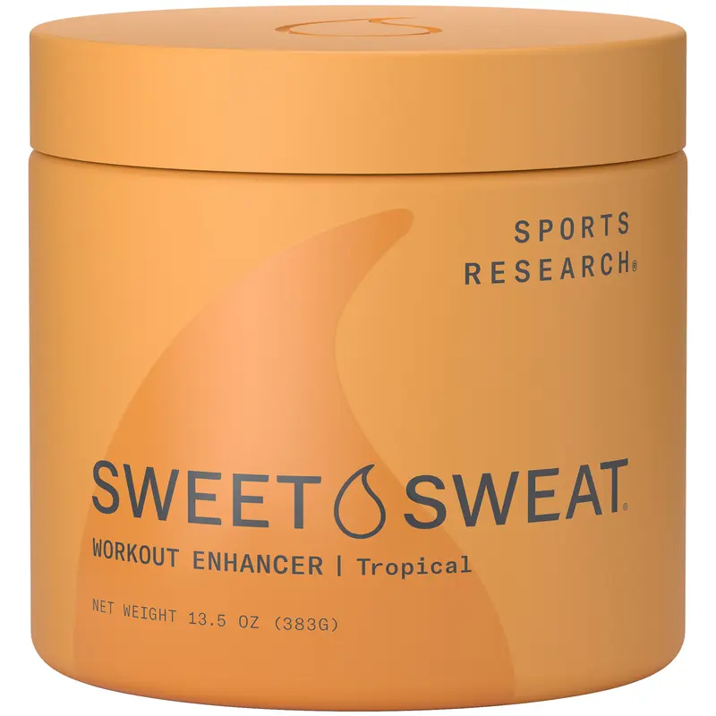 Sweet Sweat Workout Enhancer Gel by Sports Research -Thermogenic Exercise Topical Gel for Faster Sweating - 13.5 oz Jar