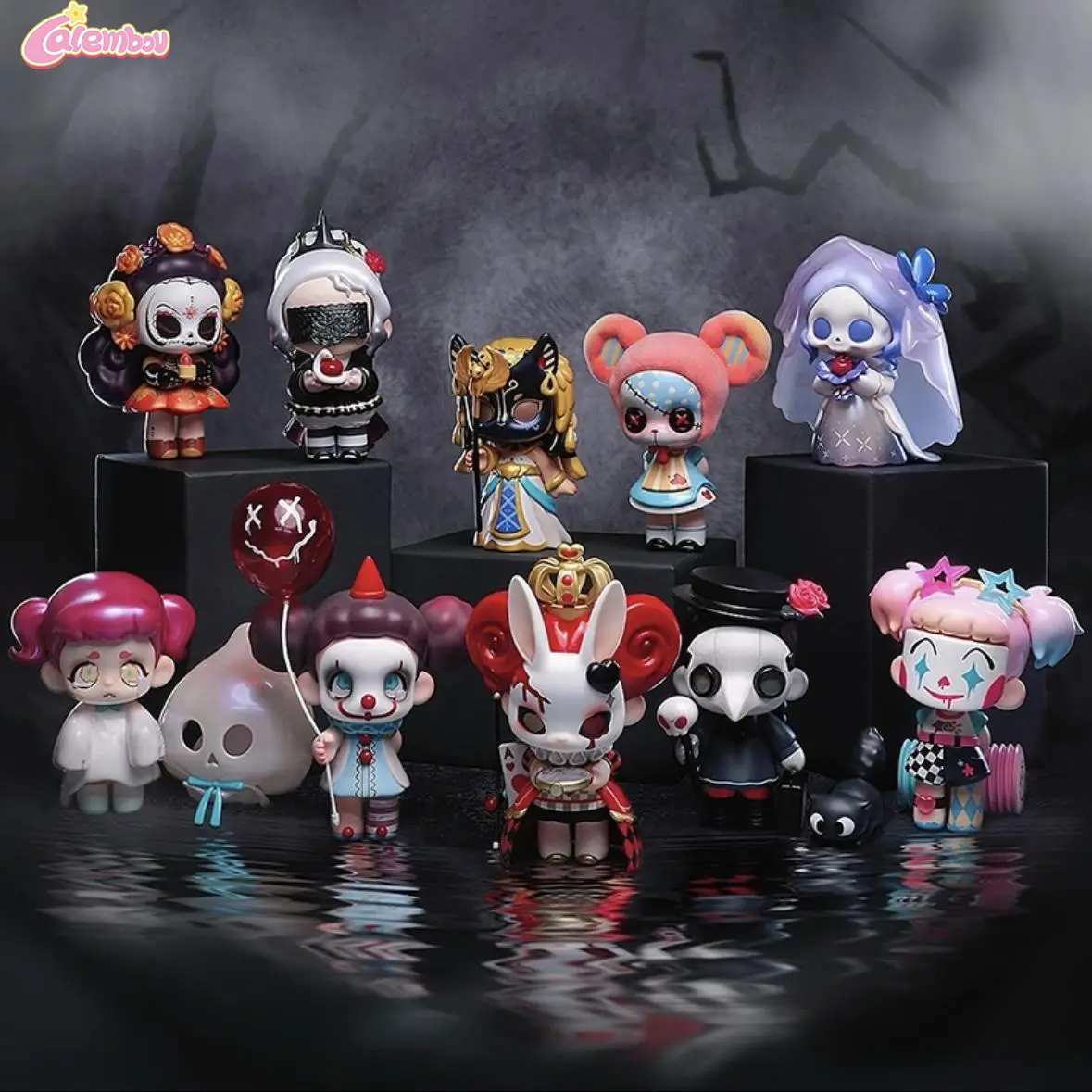 CALEMBOU Kasa Not a Villain Series Anime Blind Box, Cute I'm Not A Clown Series Blind Box Figure for Desktop Ornament Collectable PVC Figure for Hallo