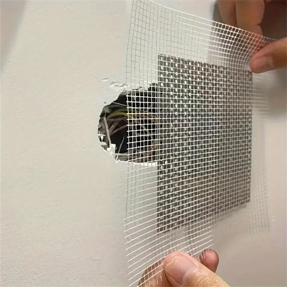 Drywall Repair Patch, Heavy Duty Self-Adhesive Mesh Over Galvanized Plate, Aluminum Wall Repair Patch, Dry Wall Hole Repair Patch, Extended Self-Adhesive Mesh, Metal Hardware