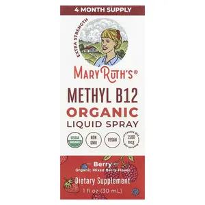 MaryRuth's Organic Methyl B12 Liquid Spray, Berry, 1,500 mcg, 1 fl oz (30 ml)