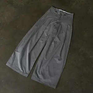 ledger pleated pants, grey