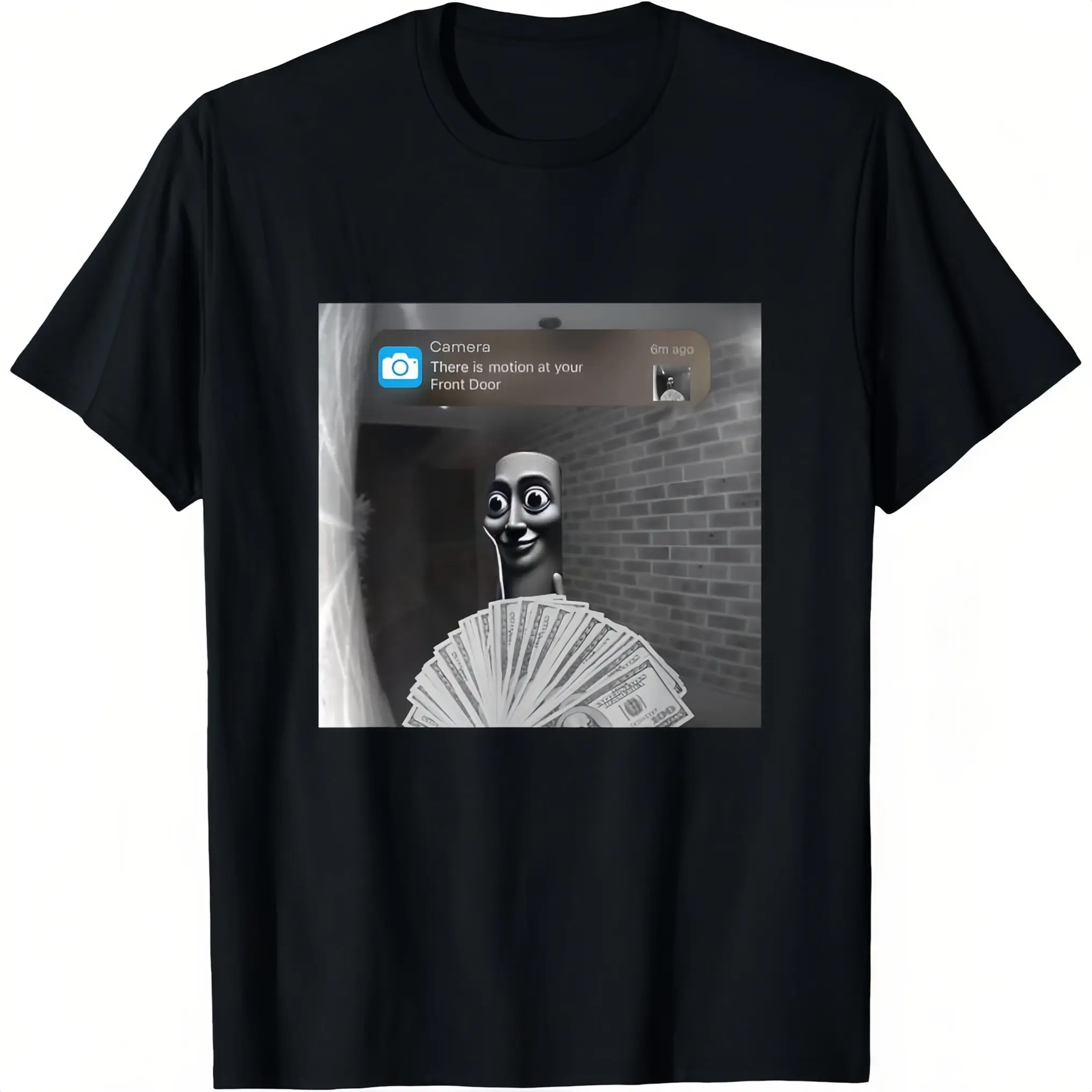 ''Tung Tung Tung Sahur Motion at your front door'' meme italian T-Shirt Cotton Shirt
