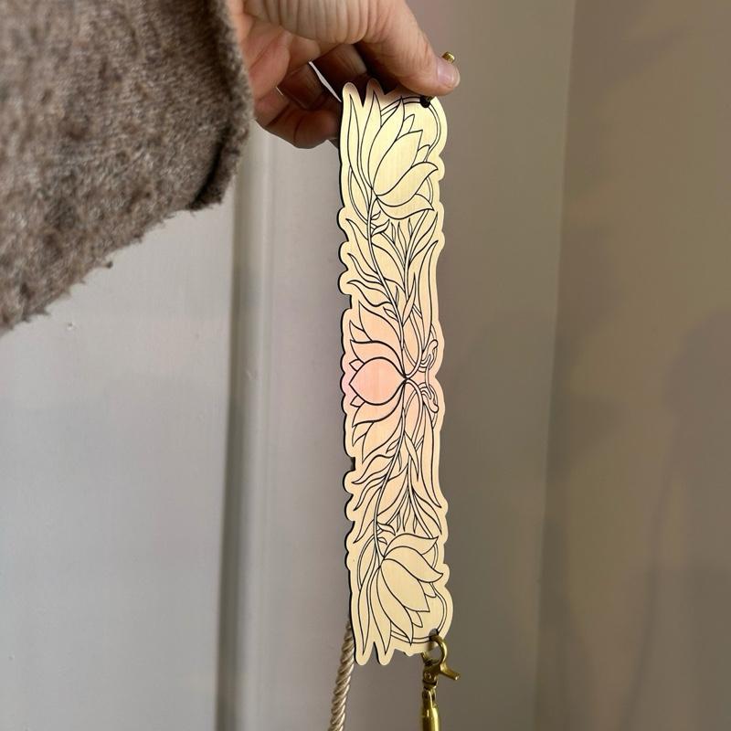 Gold Acrylic Book Holder "Purse" - Elegant Bookmark for Book Lovers