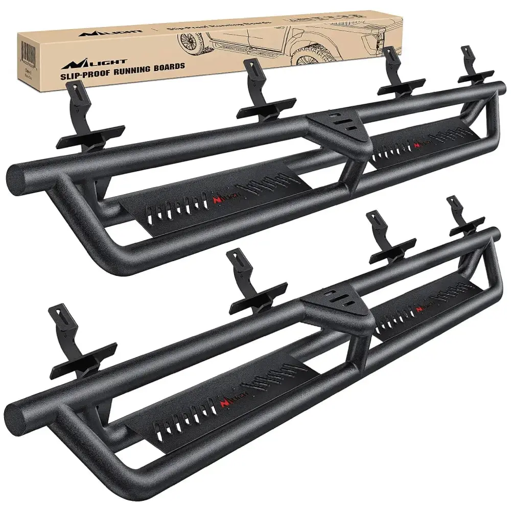 Nilight Bolt-On 4-Door Running Boards with Textured Coat & Drop-Down Step for 2020-2023 Jeep Gladiator JT, 550 lbs Capacity per Side, No Drilling/Cutting Required SUV Accessories, Car Accessory for Your Car