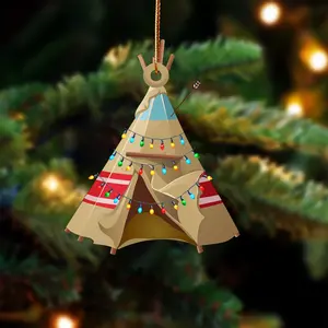 Tipi Native American - Unique Christmas Gift Decor Flat Acrylic Lightweight Ornament Cloth Room