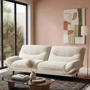 2 Seater Convertible Futon Sofa Bed, Comfy Loveseat Sleeper with Adjustable Backrest & Armrest, Twin Couch for Living Room Bedroom