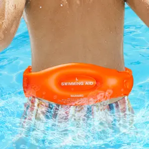 Auxiliary swimming ring, inflatable back floating belt for swimming training, quick-inflating floating waist belt, adult large buoyancy buoy lifebuoy