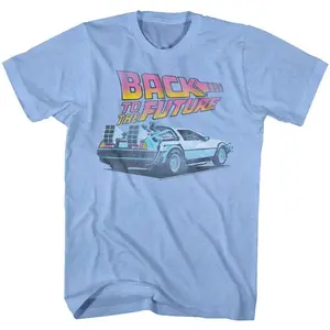 Back to The Future Pastel DeLorean T-Shirt, Graphic Movie Tees