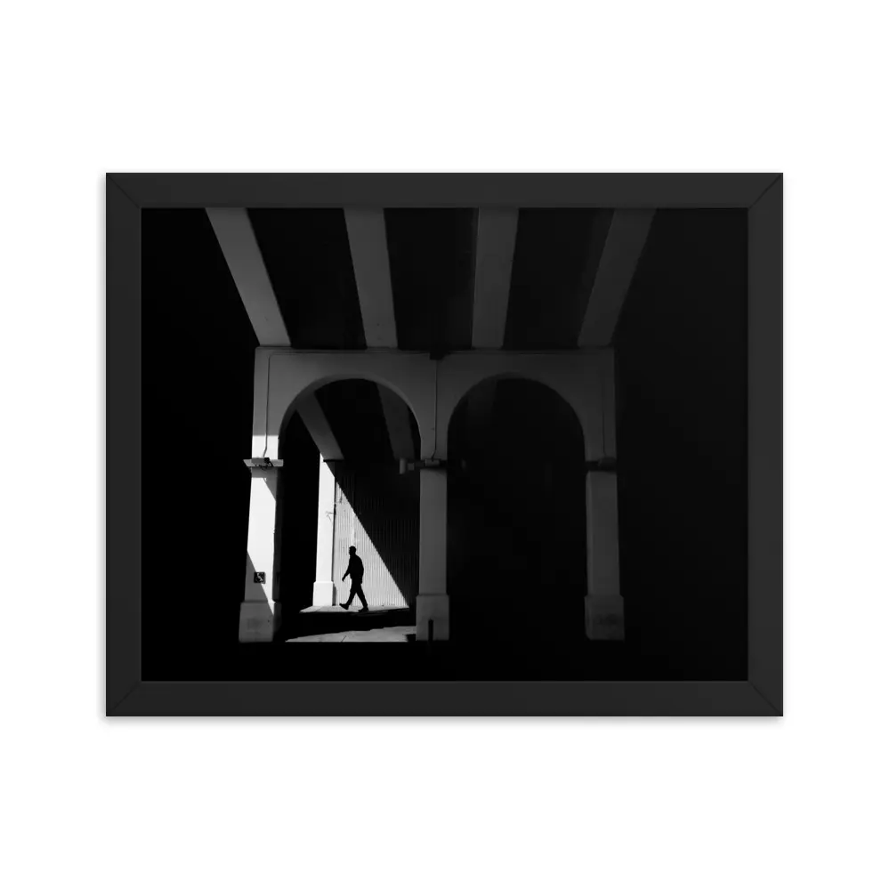 Framed Nashville Photograph Black and White Street Photography Wall Art Modern Decor