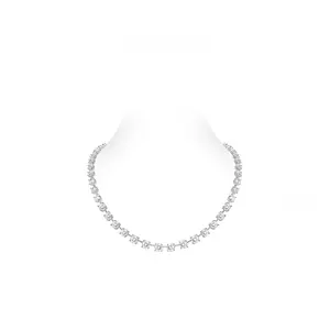VAMERAY #2271 80 Carat Round Brilliant Station Prong-Set Tennis Necklace