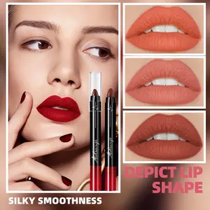 Long-Lasting Velvet Crayon Lipstick, Waterproof and Easy to Apply, Matte Finish for All Skin Tones, Smooth Velvety Texture, Makeup