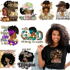 9 Piece Girl Print Transfer Paper Set, 9 Sheets DTF Transfer Paper Ready for Printing, Washable Heat Transfer Stickers for T-Shirts, DIY Kit