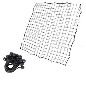 Football Rebound Net Replacement, 100x100cm with 20 Elastic Ball Ropes, Football Training Backspin Net Accessories, Durable Design
