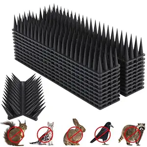 Bird Spikes, 4 Packs Bird Deterrent, Raccoon for Outdoor Repelling Reptiles, Squirrel Spikes for Fences and Roofs to Keep Birds Away