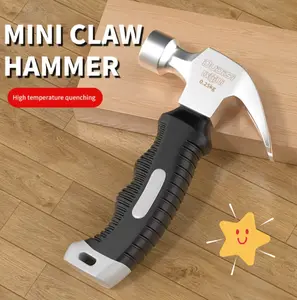 mini claw hammer Compact ergonomic grip with non-slip rubber handle and heavy-duty metal structure Lightweight and portable, sharp claw design, easy to pull nails - Durable metal structure, no assembly required