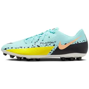 Women's Nike Phantom GT Academy AG Cleats - Maison Mihara Official House White Shoes with Rubber, Mesh, Synthetic Leather, Cushioning, Traction for Artificial Grass & Artificial Surfaces