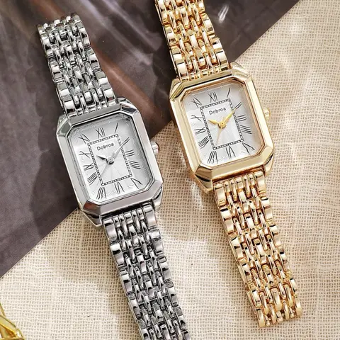 Women's Elegant Rectangle Dial Quartz Watch, Modern Fashionable Wristwatch, Square Dial Wristwatch, Fashion Watch for Party, Daily Clothing Decor, Trendy All-match & Exquisite Watch for Birthday Gift, Fashion Wristwatches without Box