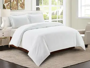Bamboo and Cotton Blend Duvet Cover Set Super Soft Egyptian Comfort 1800 Count 3 Piece for Comforter