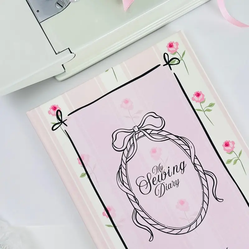 NEW! HARDCOVER My Sewing Diary: A Notebook for Fashion Designers - 108 Pages, 7 x 10 inches, Planner Sketchbook Journal with Mood Boards & Project Spreads for Sewists