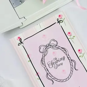 NEW! HARDCOVER My Sewing Diary: A Notebook for Fashion Designers - 108 Pages, 7 x 10 inches, Planner Sketchbook Journal with Mood Boards & Project Spreads for Sewists