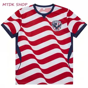USA Jerseys Patriotic Eagle Crest Wavy Stripes Breathable Mesh Gameday Outfit