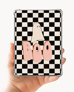Checkered BOO! Vibes  Kindle E-Reader Case Insert