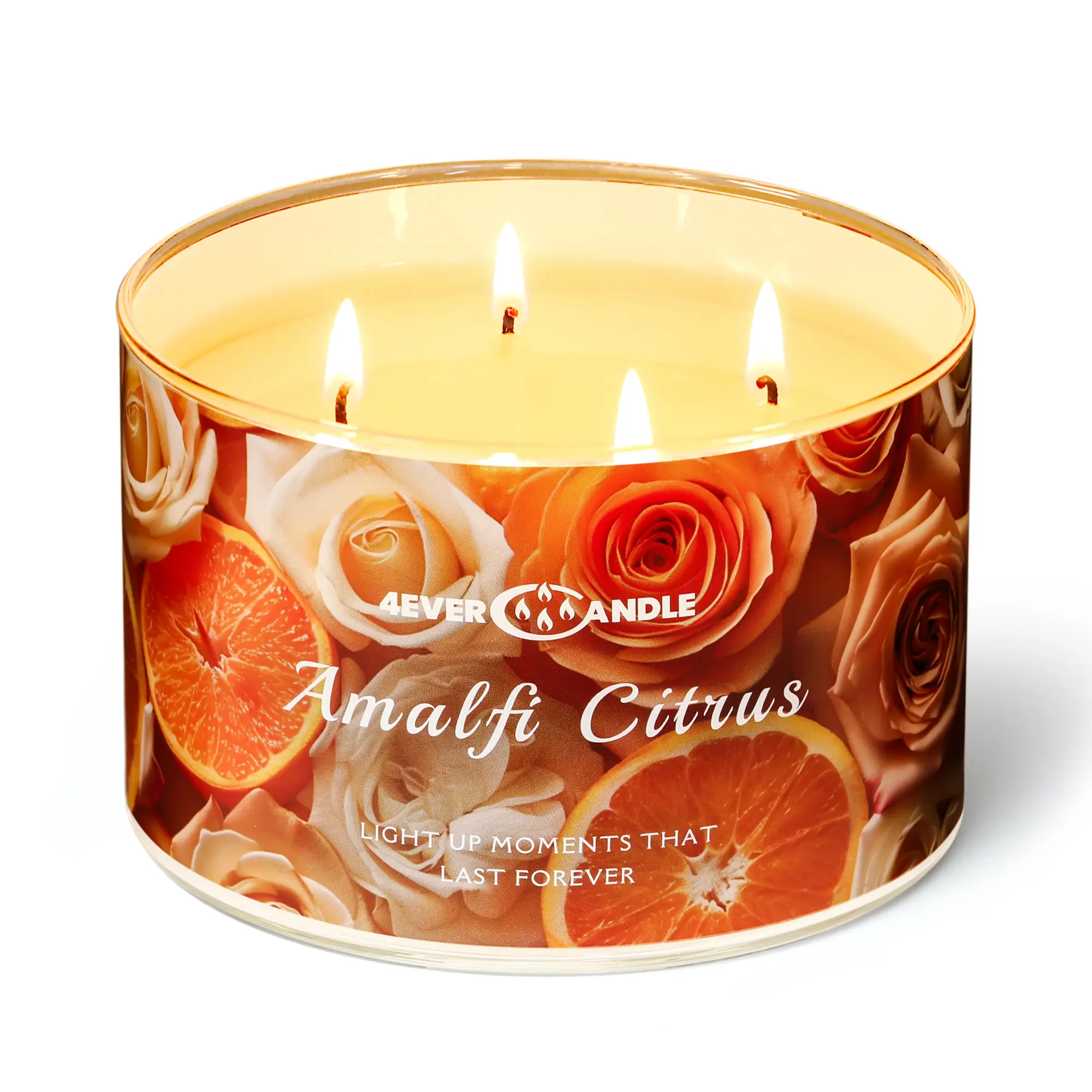 4EVER CANDLE Soy Wax Blend Candle for Home, 4-Wick Candles