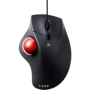 Wired Ergonomic Trackball Mouse-Optical Rollerball with Programmable Silent Buttons, 40mm Trackball, 600/800/1200/1600 Adjustable DPI, Compatible For MacBook, Laptop, Windows, macOS