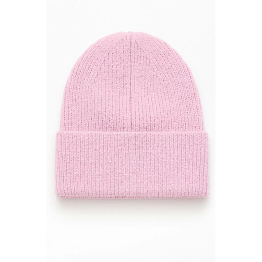 Pacsun Women's Pink Ribbed Beanie Pacsun Women's Pink Ribbed Beanie