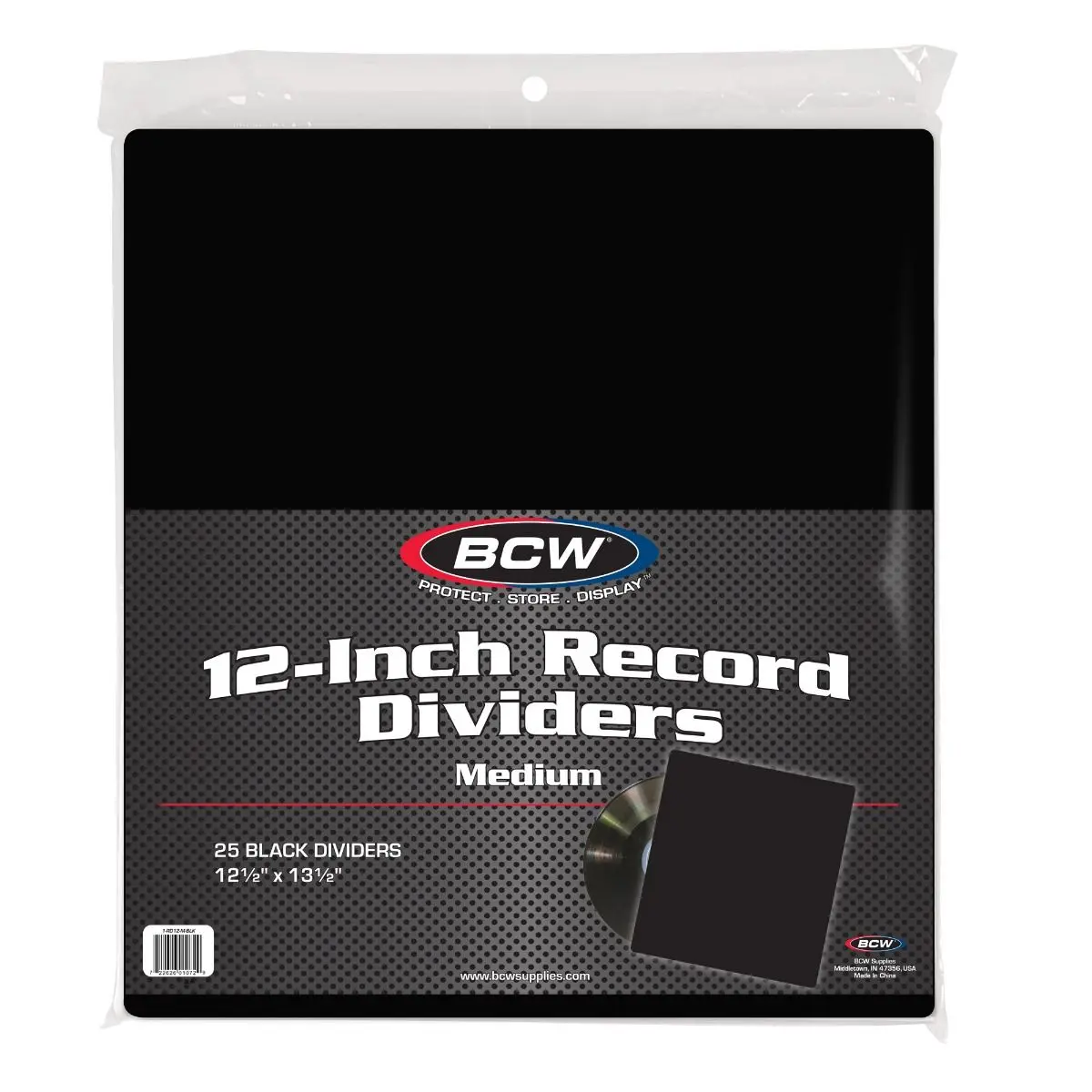 12-Inch Record Divider - Medium - Black