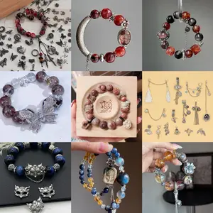 Random Mixed Bracelets DIY design Accessory Flower Spacers Crystal box , Carvings, Pendants Mixed Style Jewelry